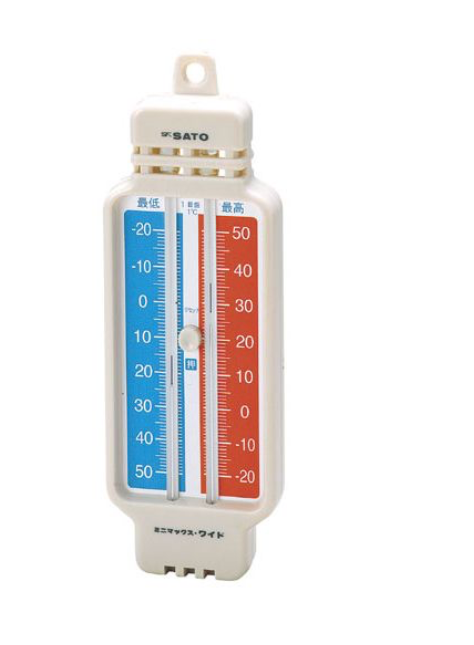 SK SATO No.1508-00  - Discontinued - U-tube Min-Max Thermometer, −20 to 50°C (Blue/Red)