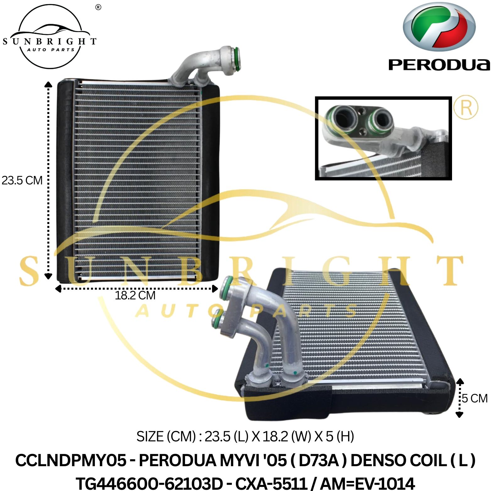 CCLNDPMY05 - PERODUA MYVI '05 DENSO COIL ( L ) TG446600-62103D - CXA-5511 / AM=EV-1014