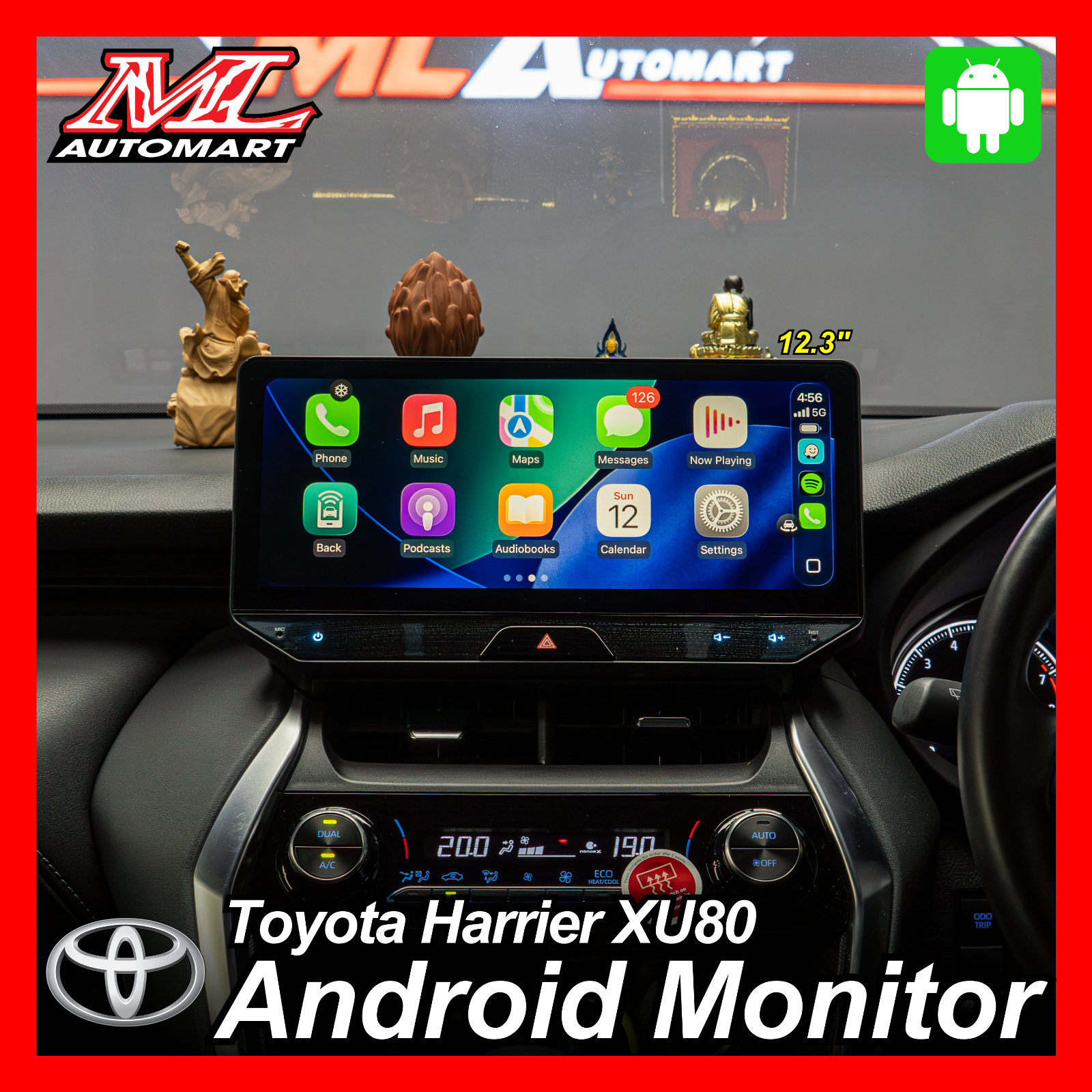Toyota Harrier XU80 Android Monitor (12.3")