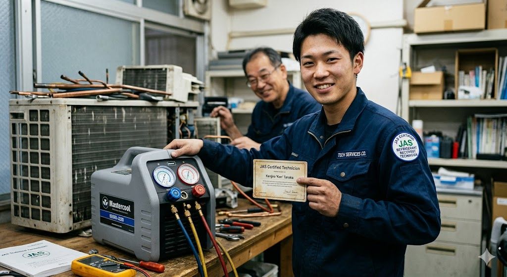 refrigerant recovery technician certification JAS