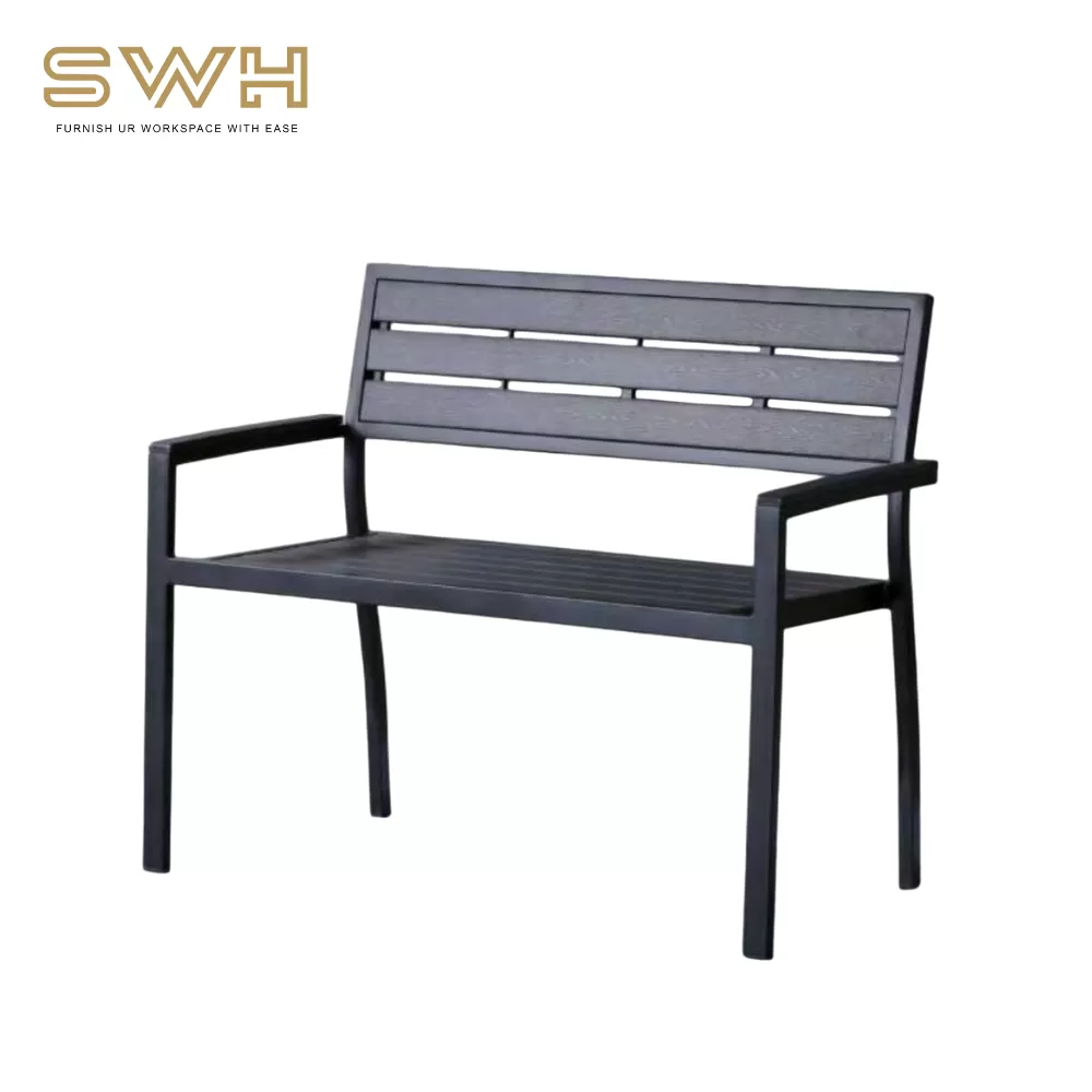 WL Outdoor Steel Metal Frame Bench | Outdoor Furniture