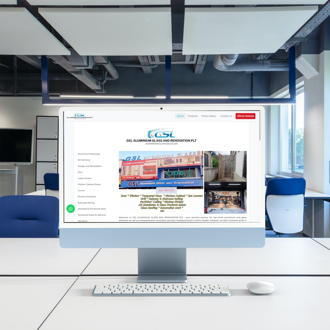 GSL ALUMINIUM GLASS AND RENOVATION PLT Web Design | SEO | Digital Marketing | Malaysia