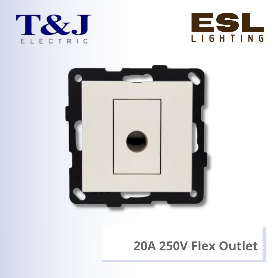 T&J LAVINA"95" SERIES 20A 250V Flex Outlet - JC5601-W-LWH / JC5601-W-LBL
