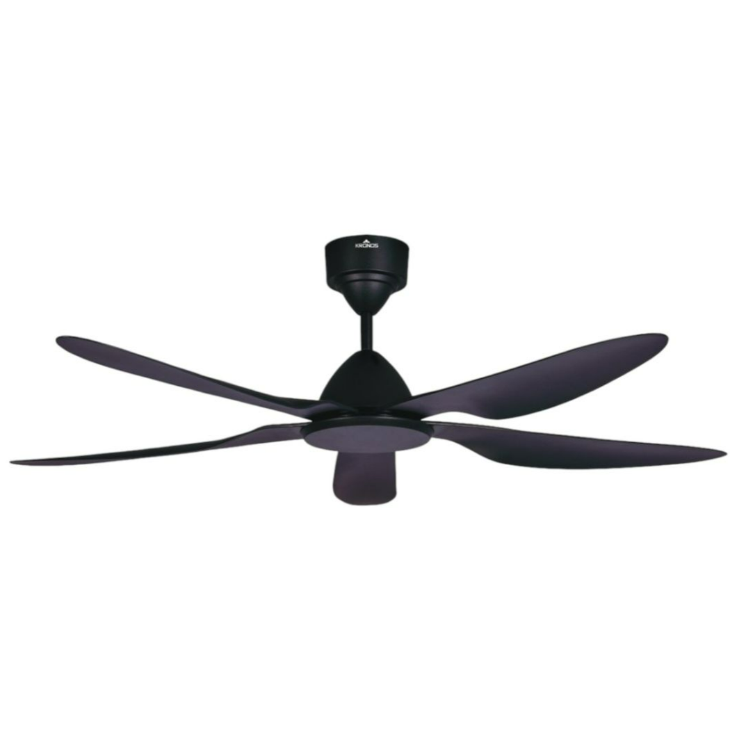 DEKA/KRONOS K6N DC Motor 56" Ceiling Fan with Remote Control 24Speed (12F+12R) - BLACK