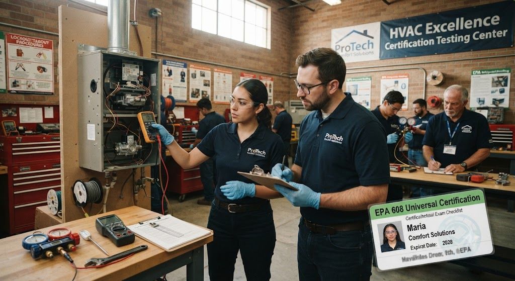 HVAC service technician certification