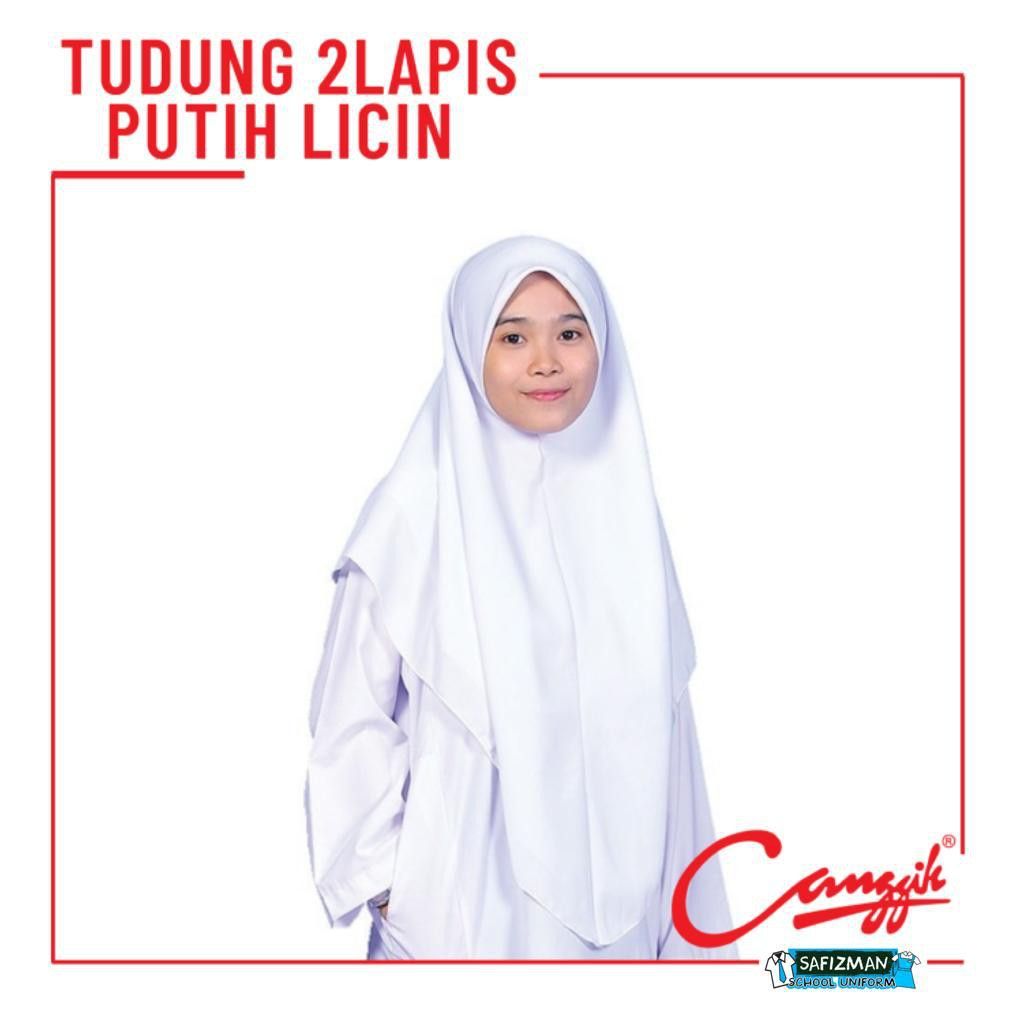 Tudung Sekolah Canggih (White) KT2002