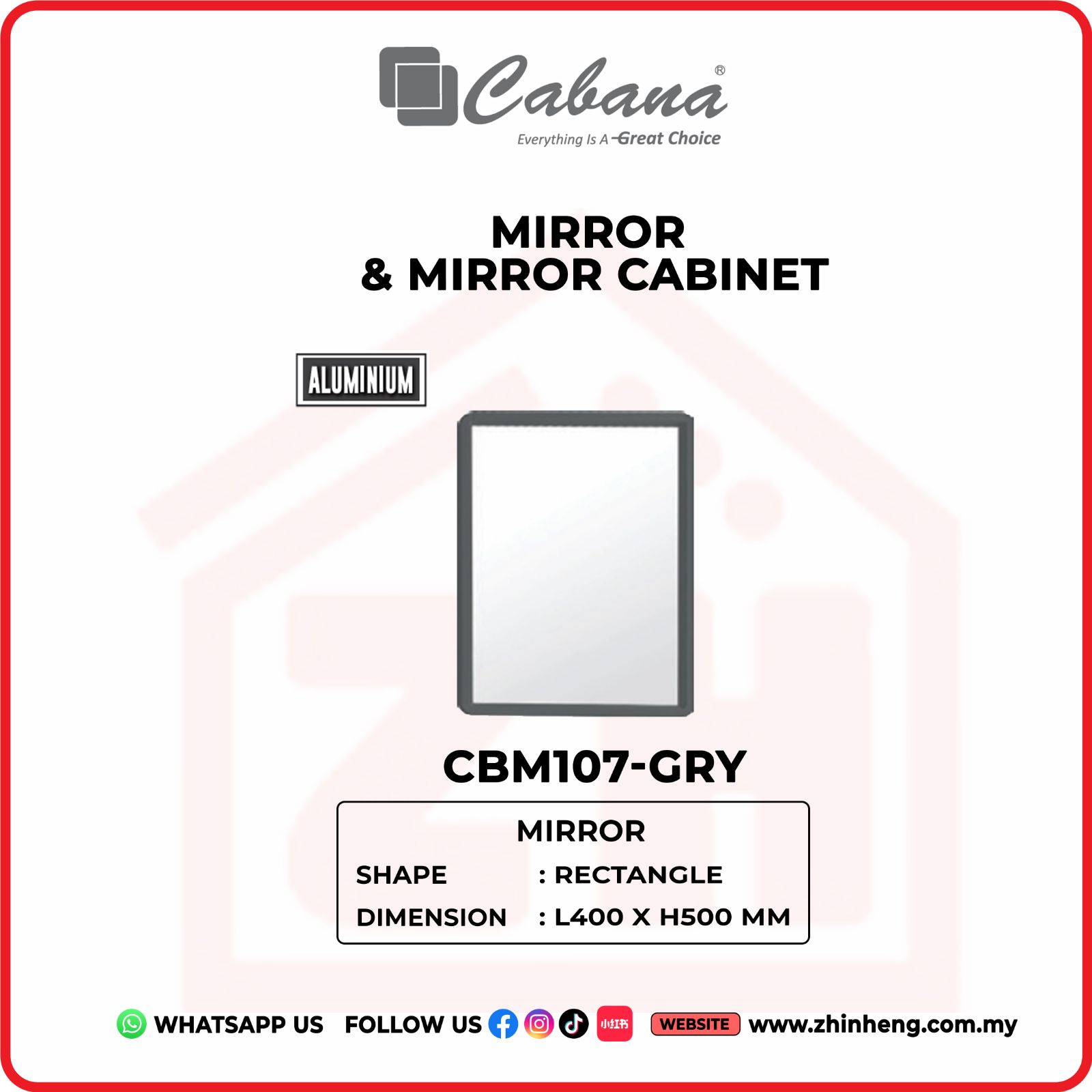 CABANA MIRROR CBM107-GRY