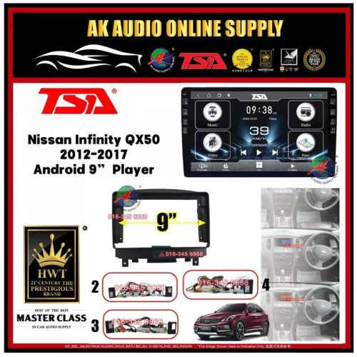 T5 DSP CarPlay◾TSA Nissan Infiniti QX50 2012 - 2017 With Canbus Android 9'' inch Android Car Player Monitor