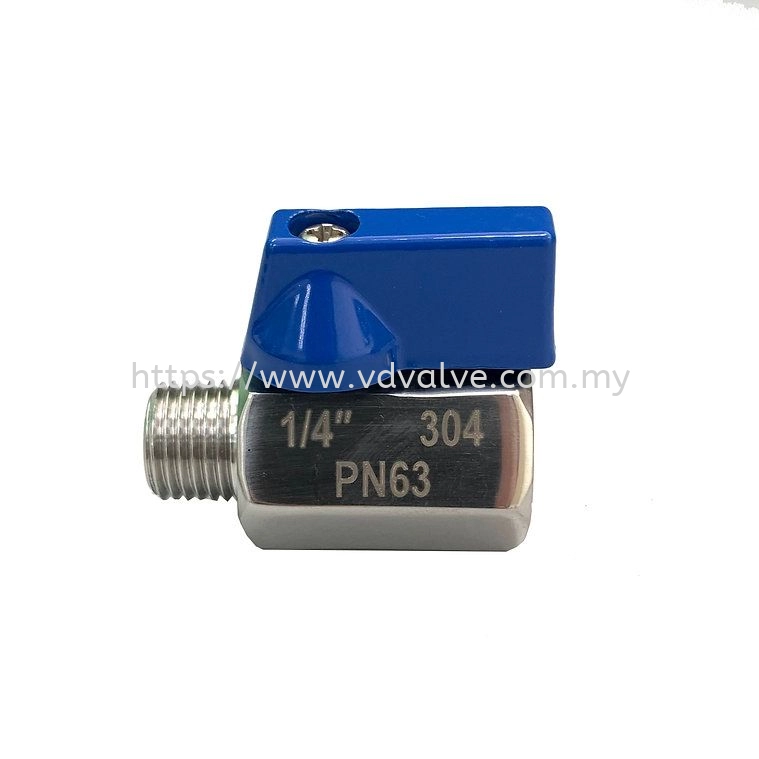 AT010/AT011 AUTOMA SS304 / SS316 Mini Ball Valve PN63 Thread End