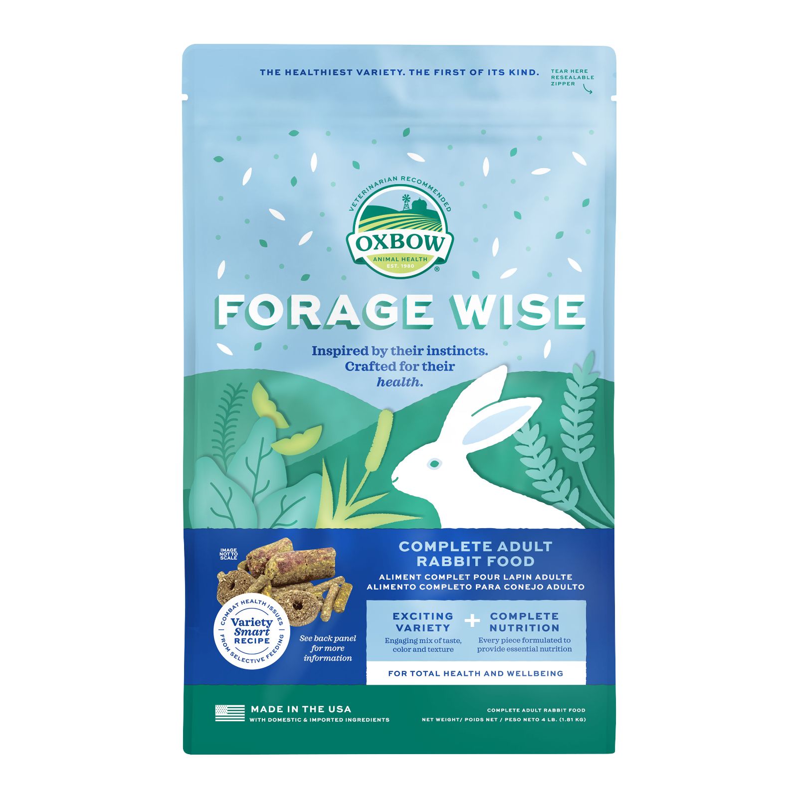 Oxbow Forage Wise Adult Rabbit Food (4lb)