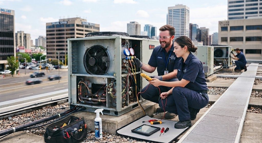 Commercial HVAC maintenance servicing