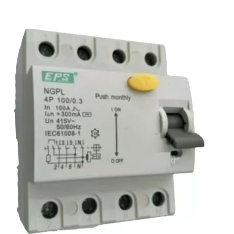 EPS 100A 4 Pole 0.3A (300mA) ELCB (SIRIM APPROVED)