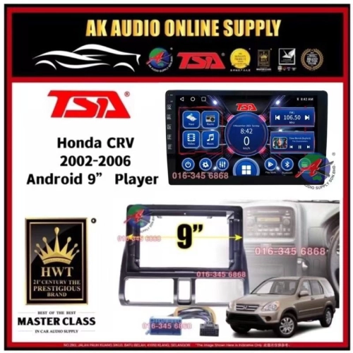 [ MTK 2+32GB ] TSA Honda CRV 2002 - 2006 Android 9'' inch Car player Monitor