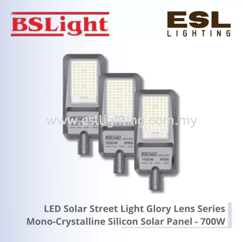 BSLIGHT LED Solar Street Light Glory Lens Series Mono-Crystalline Silicon Solar Panel 700W - BSSKSK-1700 IP66