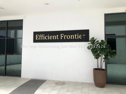 GOLD STAINLESS STEEL BOX UP LETTERING (EFFICIENT FRONTIER, PJ, 2019)