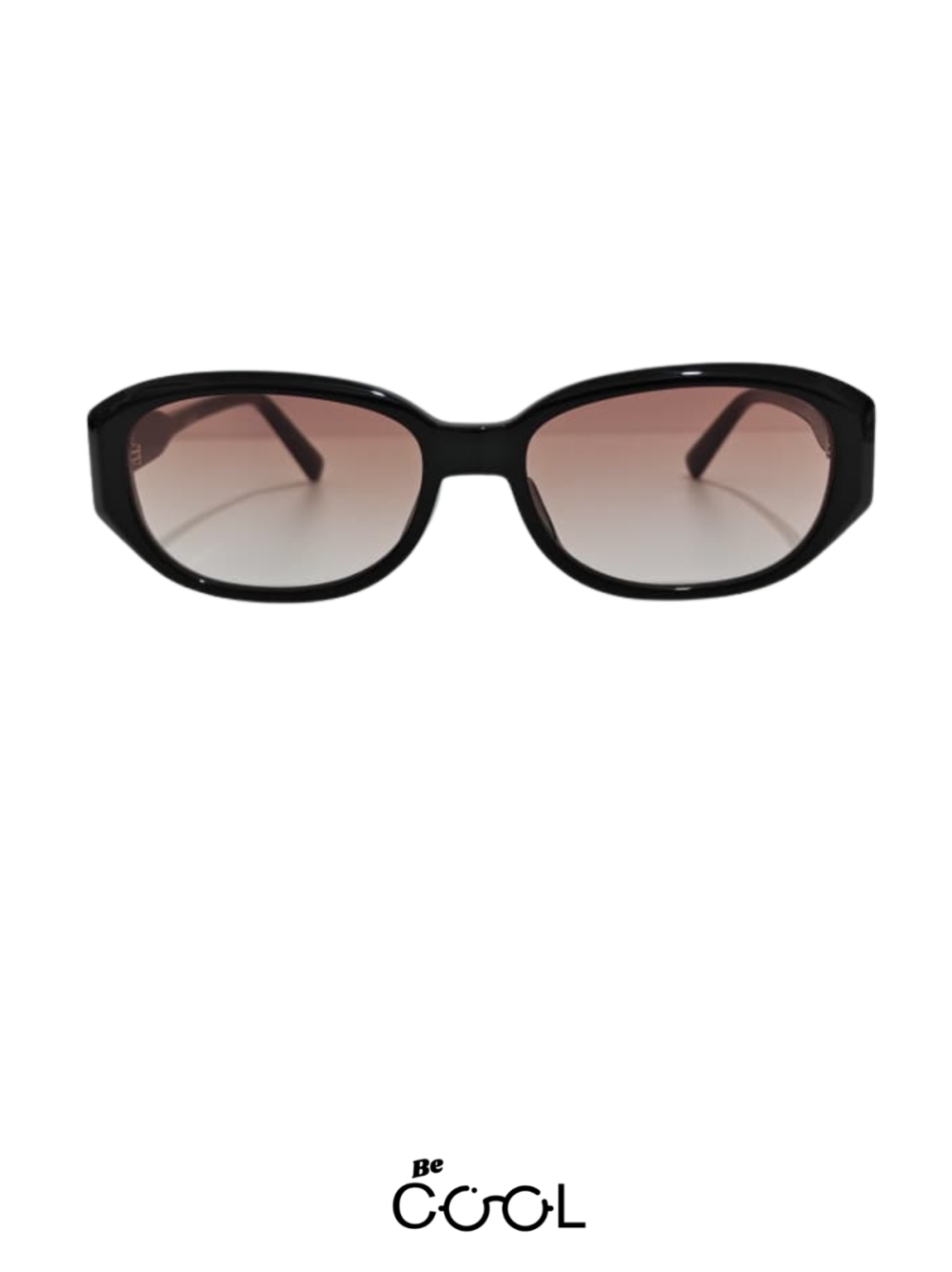 Be Cool Nero Black Retro Acetate Sunglasses with pink 25% UV Protection