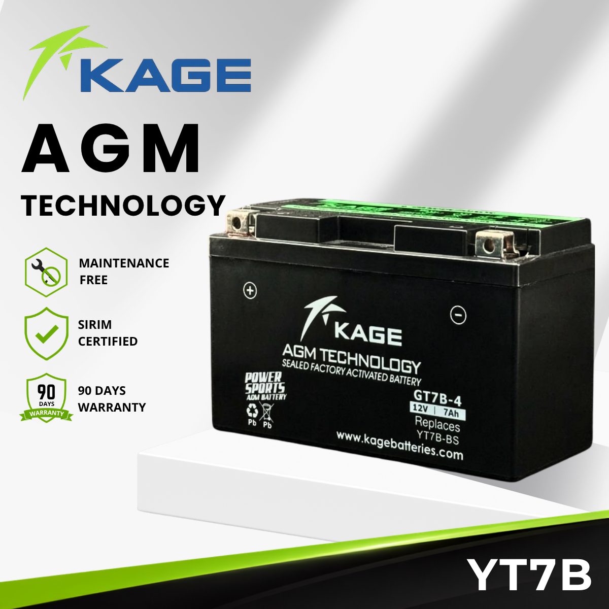 YT7B-BS KAGE - BATERI DUCATI/PANIGALE/XLR 125/TTR 250/YFZ450
