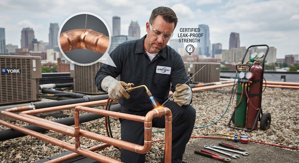 HVAC brazing leak proof joint strength