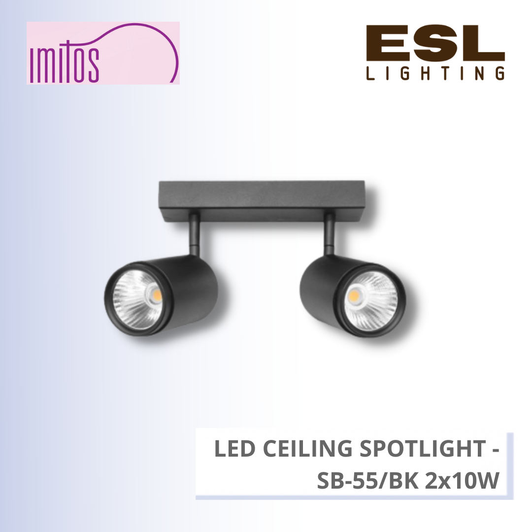IMITOS LED CEILING SPOTLIGHT 2x10W - SB-55/BK 2x10W