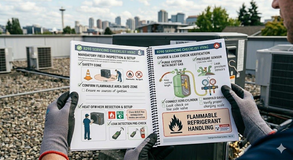 R290 servicing checklist HVAC