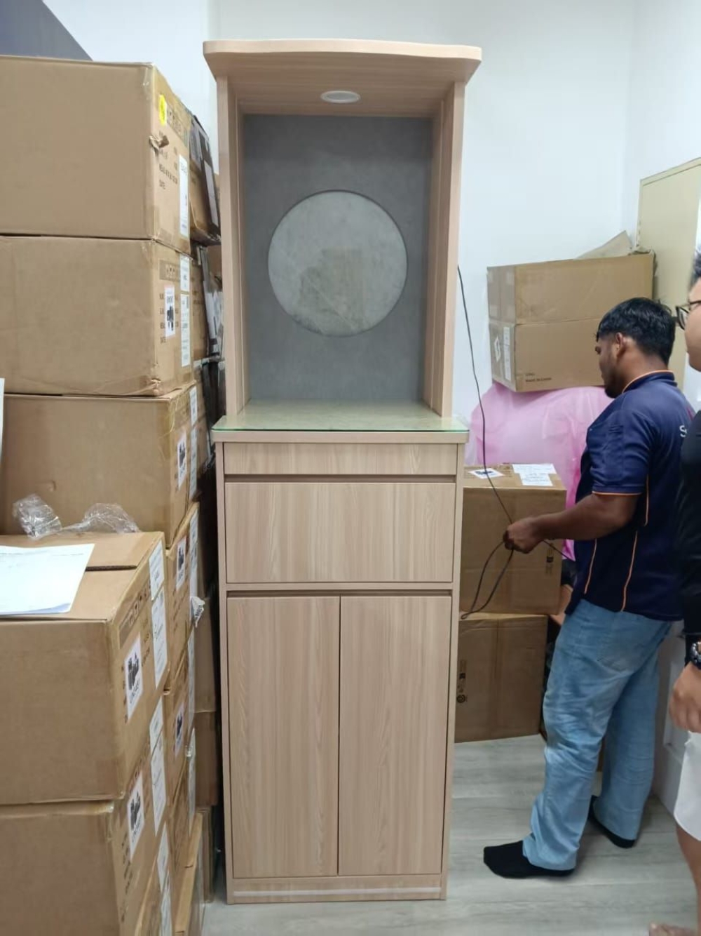 Modern Feng Shui Prayer Altar Cabinet | 风水尺 | 鲁班尺 | LED Feature | Custom Size | Malaysia Supplier | Deliver Georgetown | Kulim | Tanjong Tokong | Penang Island | Ipoh