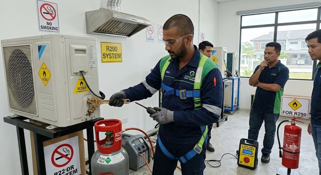 R290 gas handling protocols