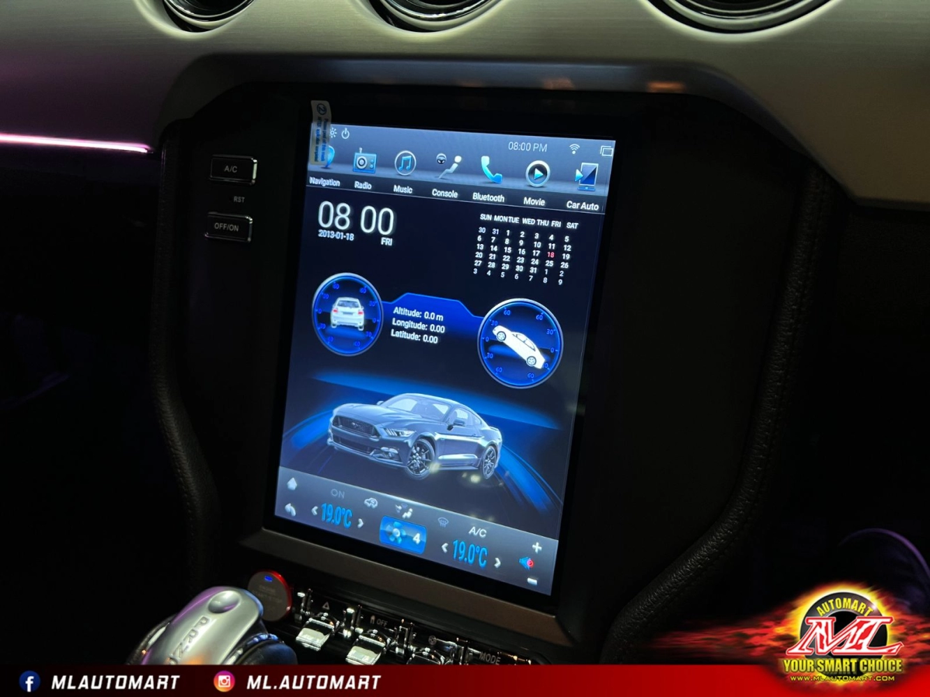 Ford Mustang Vertical Style Android Monitor (10.4")