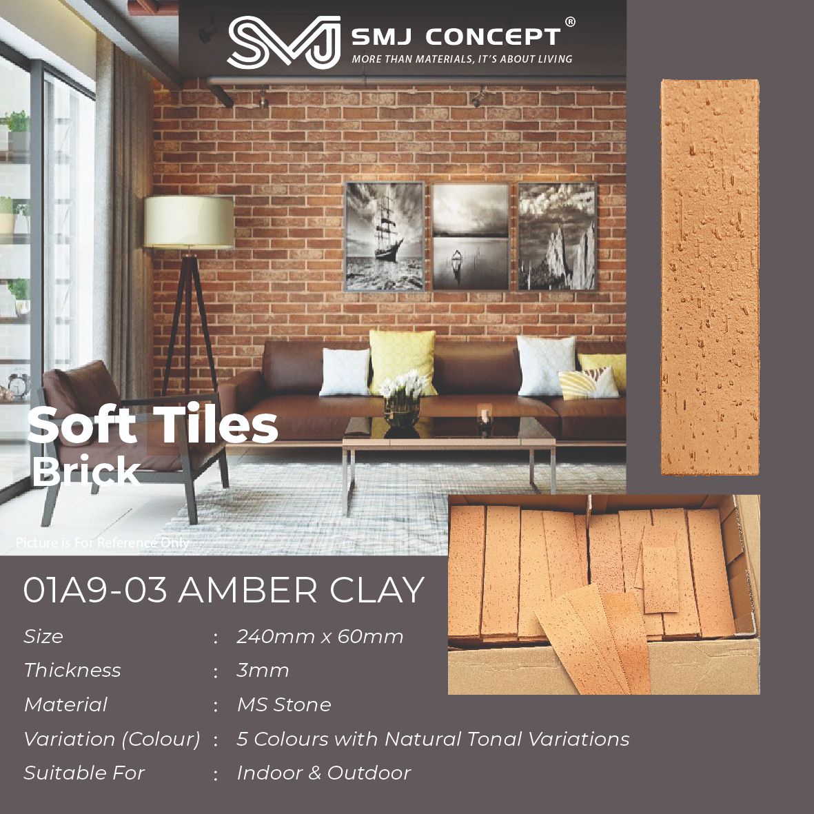 Soft Tiles Rough Stone | AMBER CLAY | 01A9-03