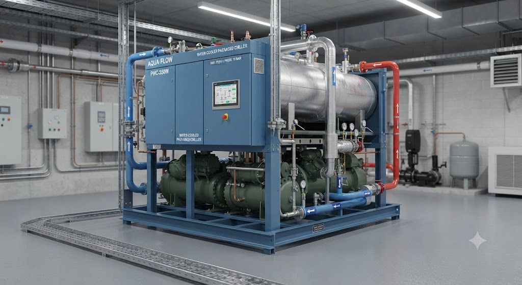 Packaged water-cooled chiller engineering