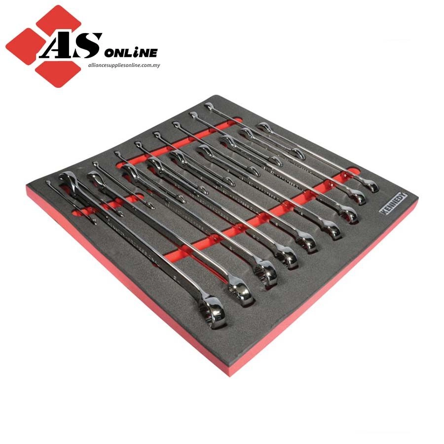 KENNEDY 18 Piece Combination Spanner Set in 2/3 Foam Inlay for Tool Cabinats / Model: KEN5950080K