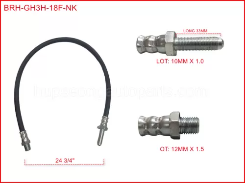 HINO GH3H SF05/3-51/630 SUPER RANGER FRONT BRAKE HOSE #BRH12151010 23 3/4" #BRH=1IO (BRH-GH3H-18F-NK)