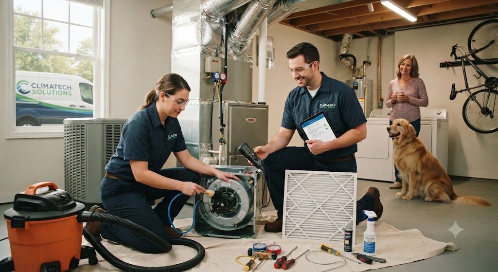 Professional HVAC servicing skills