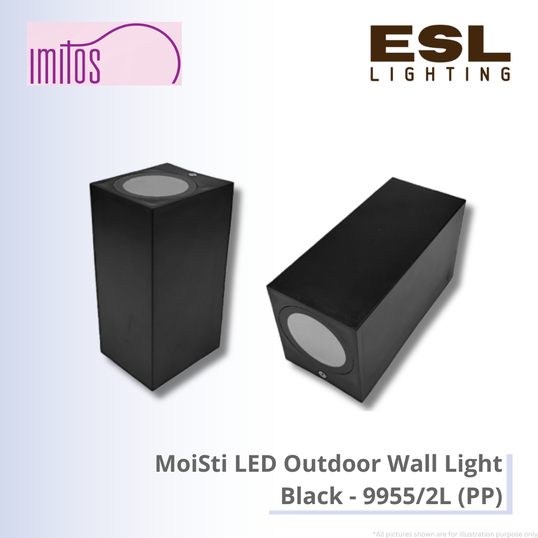 IMITOS MoiSti LED Outdoor Wall Light Black - 9955/2L (PP)