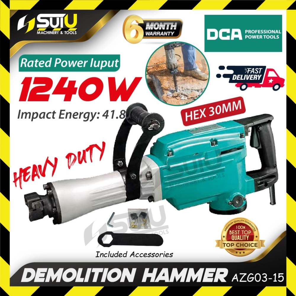 DCA AZG03-15 / AZG0315 41.8J Demolition Hammer 1240W 1400RPM