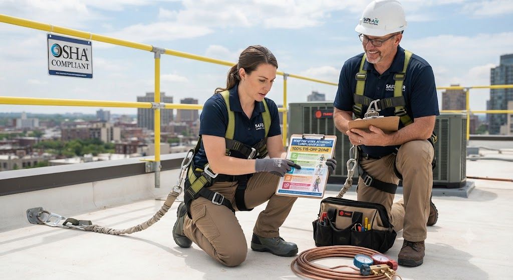 HVAC work at height compliance standards