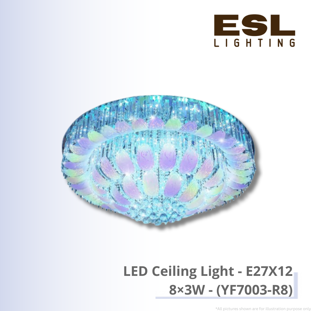 LED Ceiling Light 8×3W E27X12 - YF7003-R8