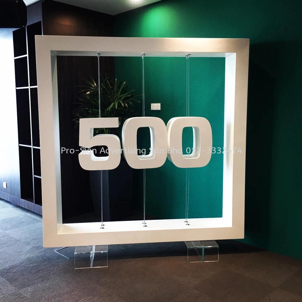 3D ALUMINIUM STANDING SCULPTURE/ BRAND SIGNAGE (500 START UP, KL, 2020)