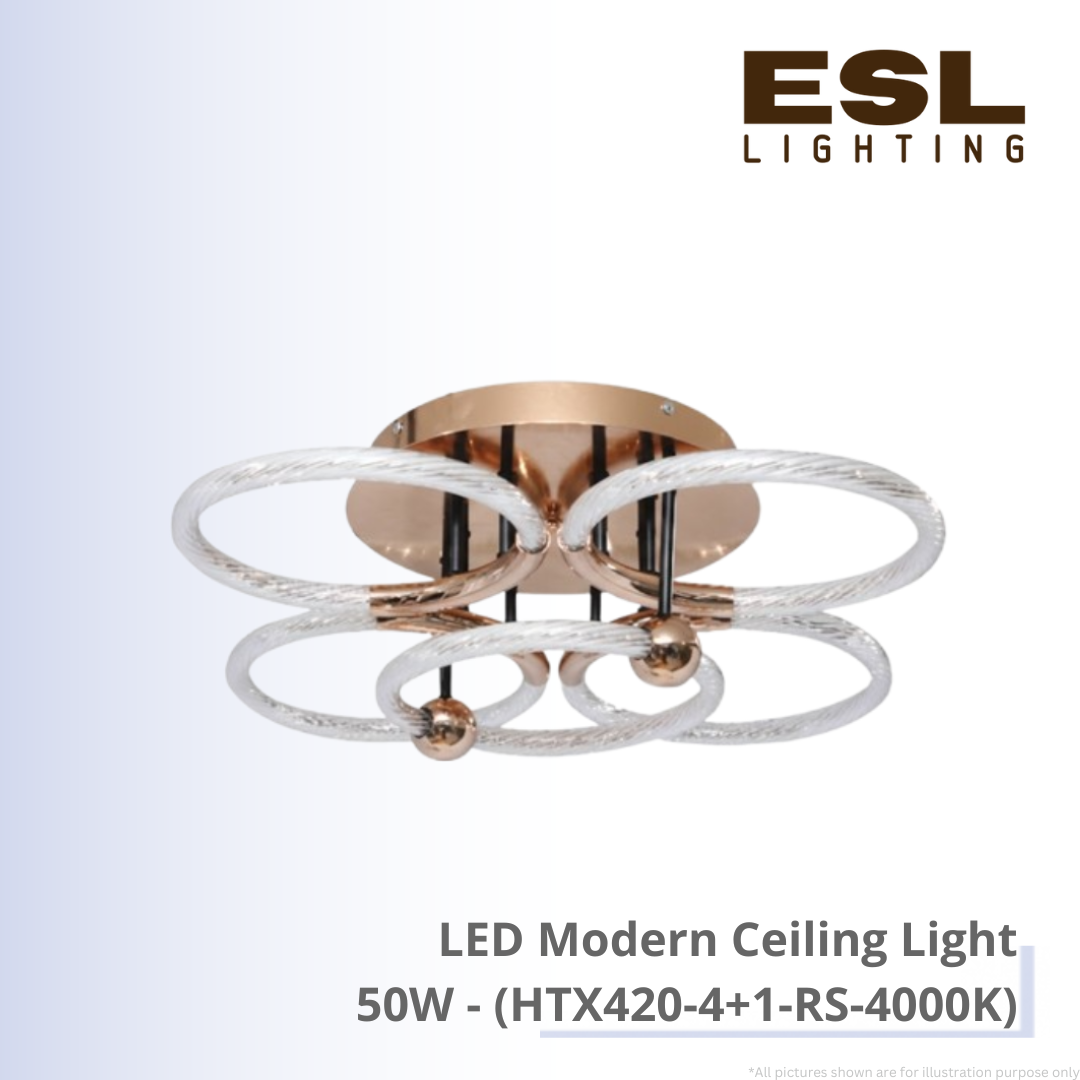 LED Modern Ceiling Light 50W - HTX420-4+1-RS-4000K