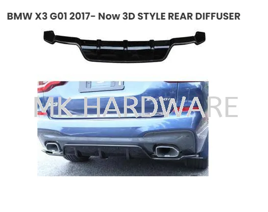 BMW X3 G01 2017- Now 3D STYLE REAR DIFFUSER