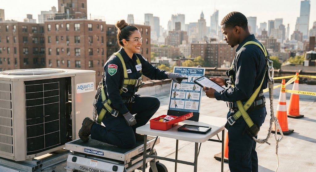 HVAC technician fall protection safety guide