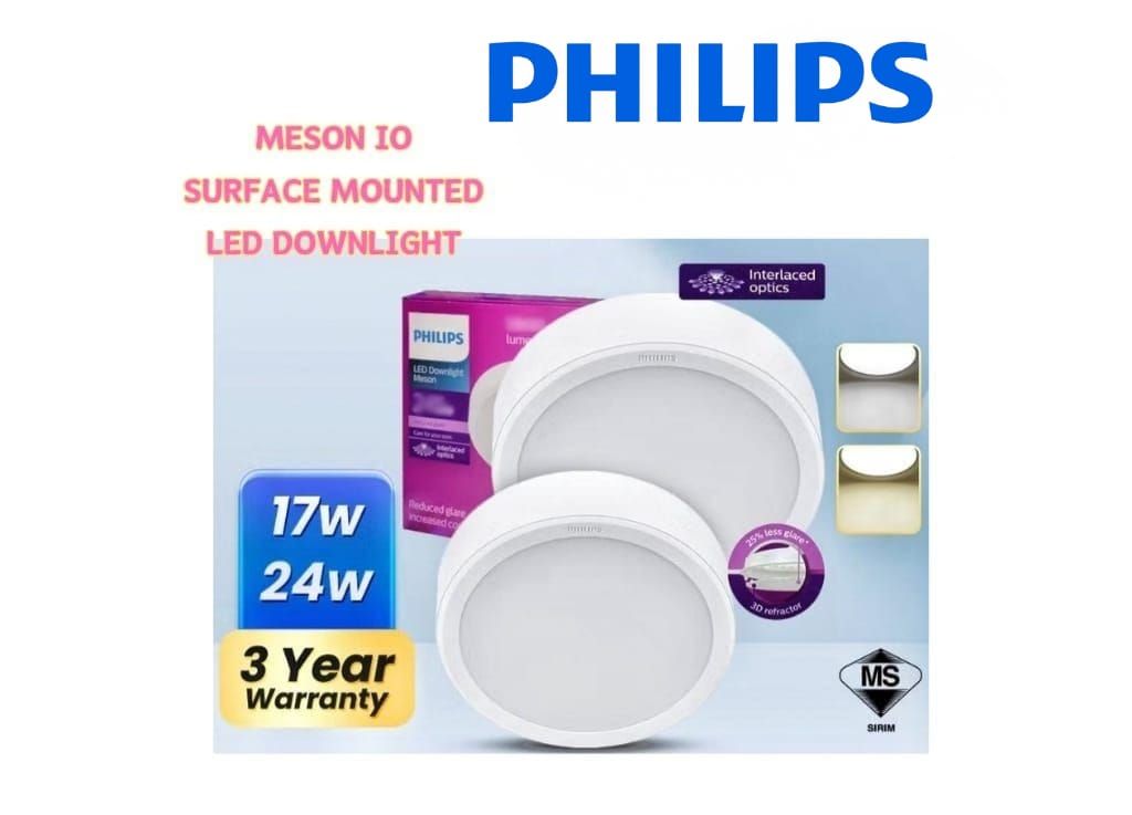 PHILIPS MESON IO SURFACE MOUNTED LED DOWNLIGHT 17W/24W