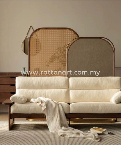 WOODEN 3 SEATER SOFA