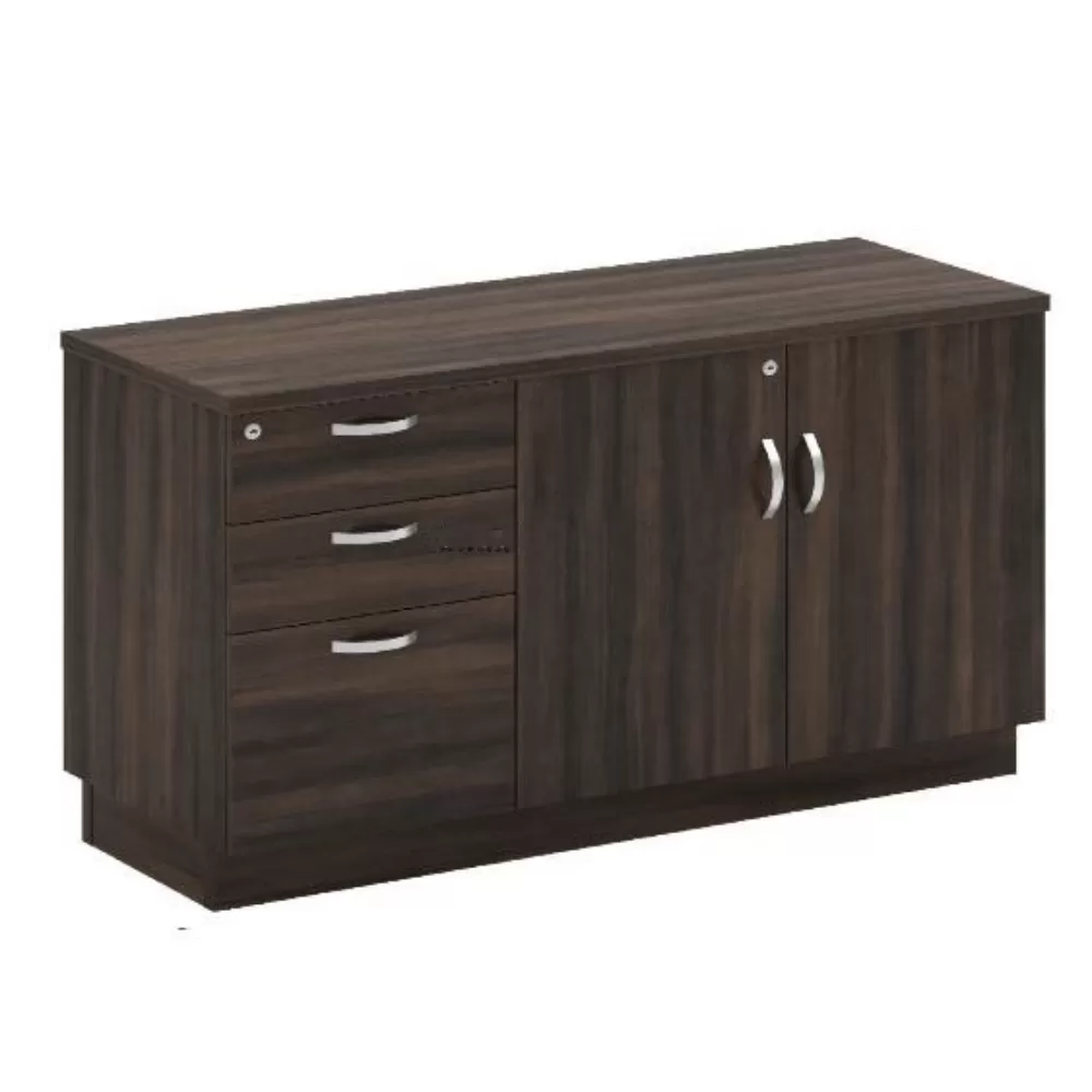 Acadia Low Cabinet + Fixed Pedestal 2Drawer1Filling (2D1F) | Office Furniture Penang