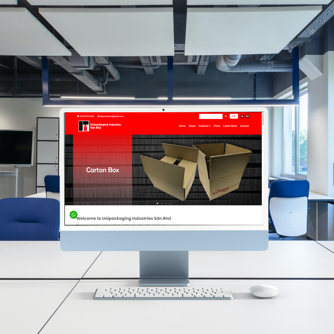 Kajian Kes Reka Bentuk Laman Web & SEO Unipackaging Industries Sdn Bhd | Box Manufacturer di Kuala Lumpur