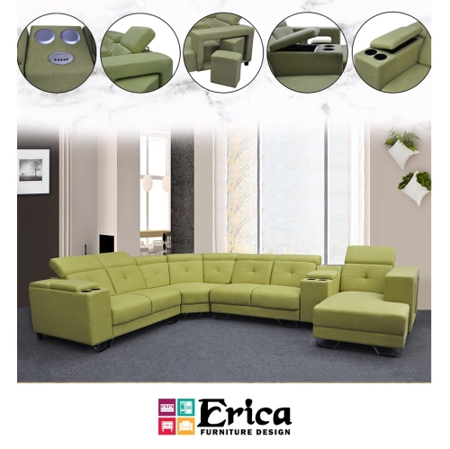 N6513 Corner Sofa (Leather/Fabric)