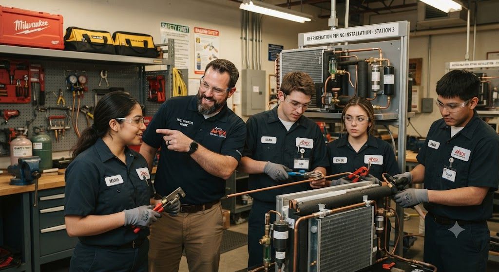 Refrigeration system piping installation training