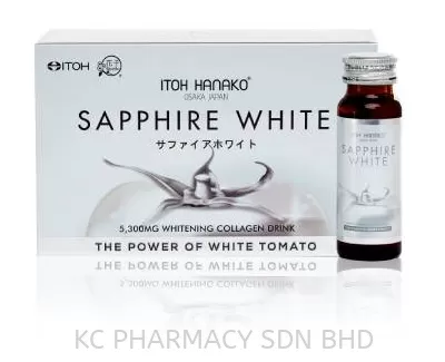 (NEW PRODUCT) ITOH HANAKO Sapphire White Whitening Collagen Drink 5300mg (Helps Lighten Skin Complexion) 50ml x 10's (EXP:22/08/2025)