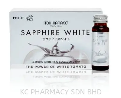 (NEW PRODUCT) ITOH HANAKO Sapphire White Whitening Collagen Drink 5300mg (Helps Lighten Skin Complexion) 50ml x 10's (EXP:22/08/2025)