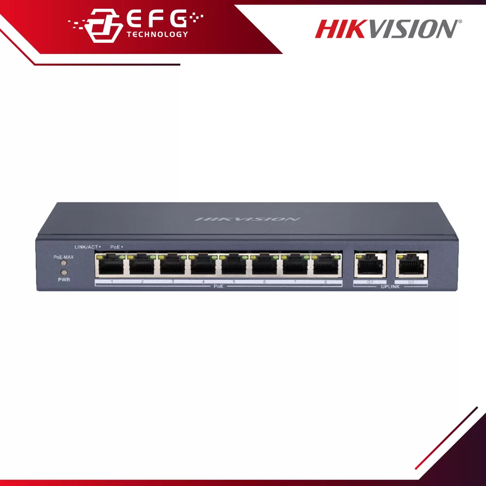 DS-3E0310P-E/M 8-Port Unmanaged PoE Switch