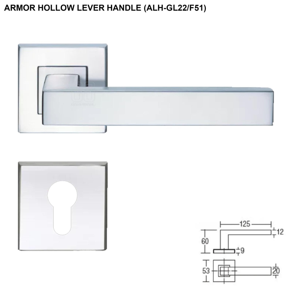 ARMOR HOLLOW LEVER HANDLE ALH-GL22/F51